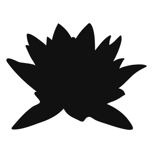 Silueta de flor de loto Diseño PNG