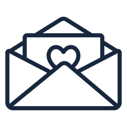 Liebesbrief Schlaganfall PNG-Design