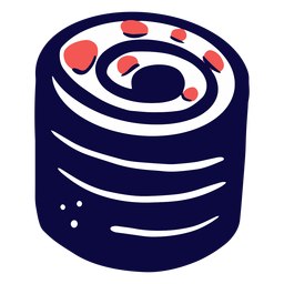 Maki sushi duotono Diseño PNG