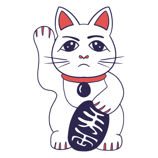 Maneki neko duotone - Descargar PNG/SVG transparente