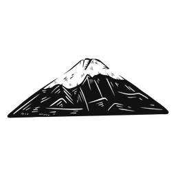 Mount Fuji schwarz und weiß PNG-Design