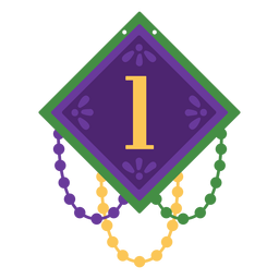 Grinalda número 1 Desenho PNG
