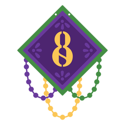 Grinalda número 8 Desenho PNG
