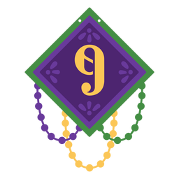 Number 9 garland PNG Design