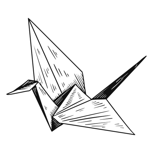 Origami black and white Transparent PNG & SVG vector file