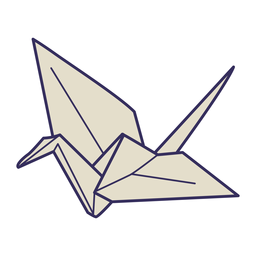 Origami sticker PNG Design