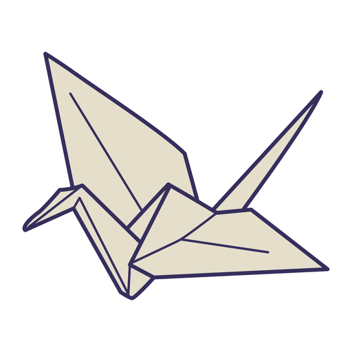 Pegatina de origami Diseño PNG