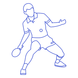 Golpe de jugador de ping pong Diseño PNG