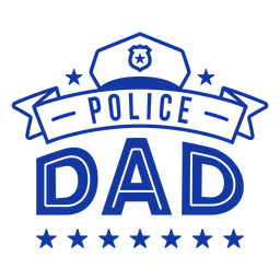 Police dad lettering PNG Design
