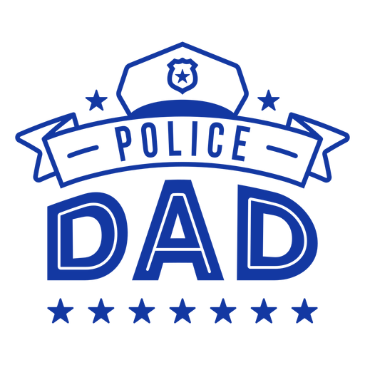 Polizei Papa Schriftzug PNG-Design