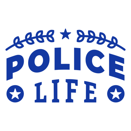 Letras de oficial de vida policial Diseño PNG