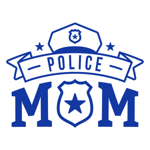 Police mom officer lettering Transparent PNG & SVG vector file