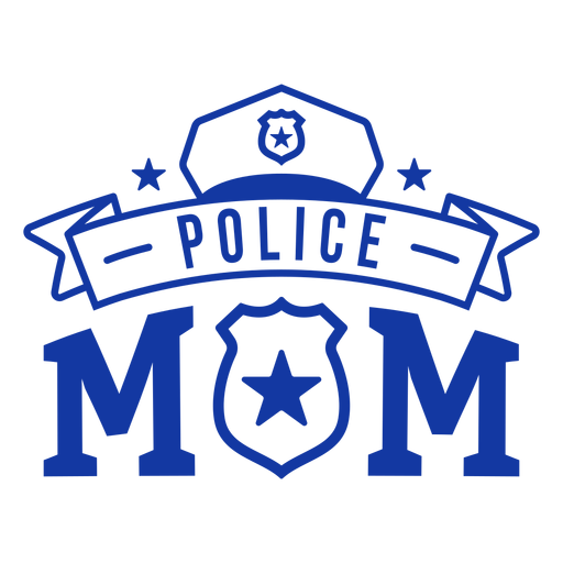 Police mom officer lettering PNG Design
