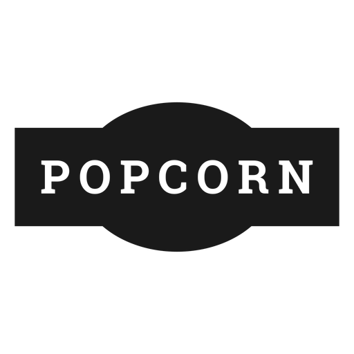Popcorn label PNG Design