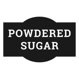Powdered sugar label PNG Design