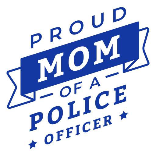 Mam? orgullosa de un oficial de polic?a letras Diseño PNG