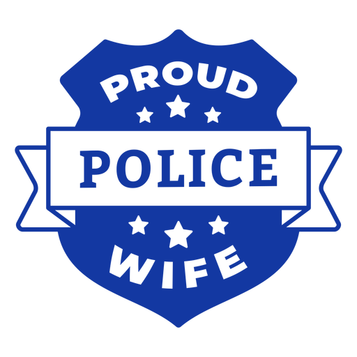 Proud police wife officer lettering PNG Design