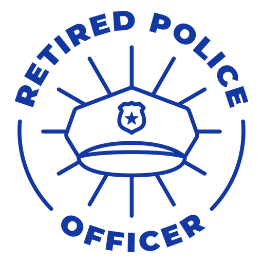 Schriftzug eines pensionierten Polizisten PNG-Design