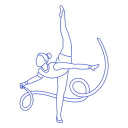 Golpe de gimnasta rítmica Diseño PNG