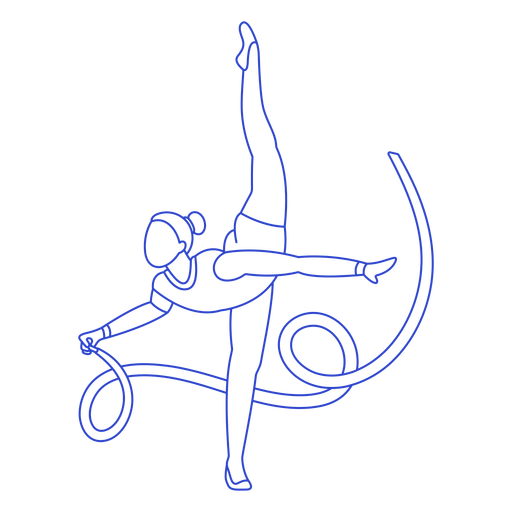Rhythmic gymnast stroke PNG Design