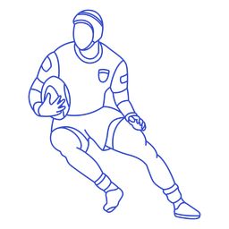 Golpe de jugador de rugby Diseño PNG