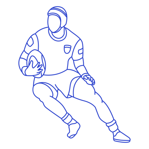 Rugby player stroke PNG Design