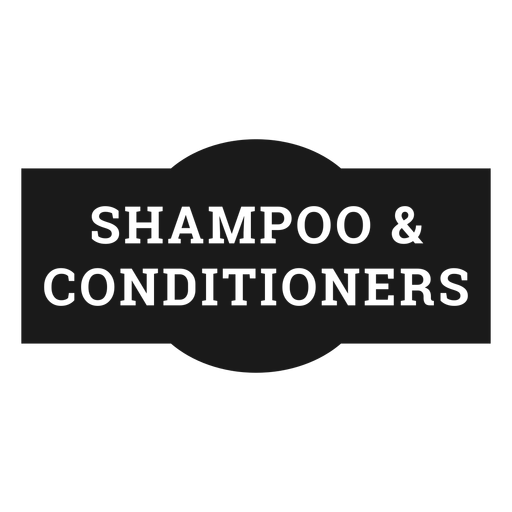 Shampoo and conditioners label PNG Design