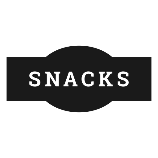 Etiqueta de snacks Diseño PNG