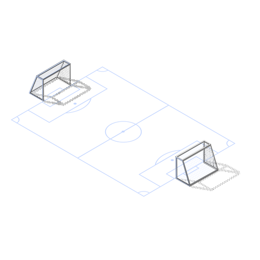 Campo de futbol isometrico Diseño PNG