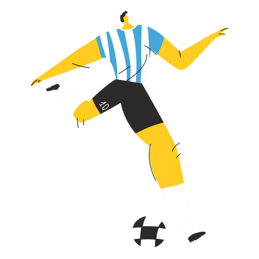 Soccer player character PNG Design