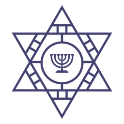 Estrela de David e traço menorá Desenho PNG