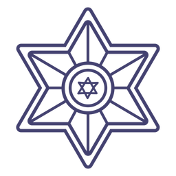 Estrela de Davi em acidente vascular cerebral Desenho PNG