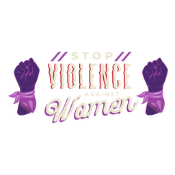Stop violence against women lettering PNG Design