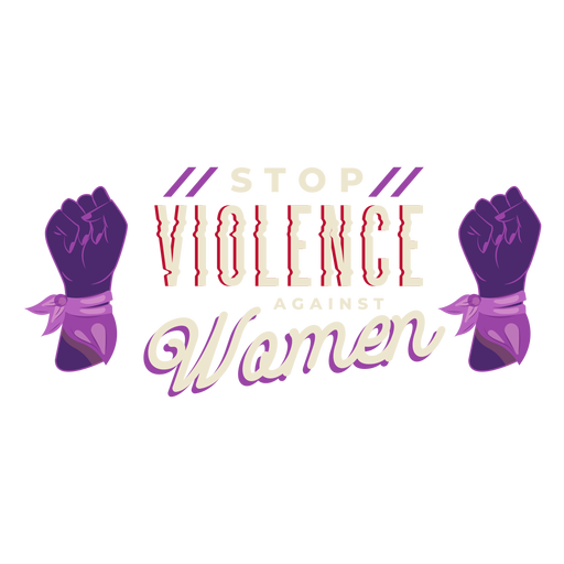 Stop violence against women lettering PNG Design