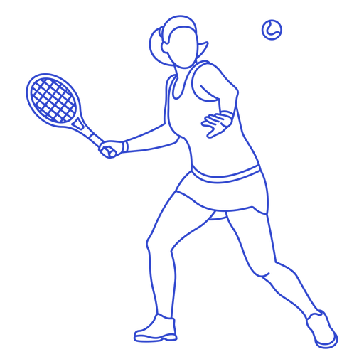 Stroke-Tennisspieler PNG-Design