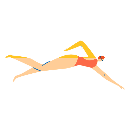personaje de nadador Diseño PNG