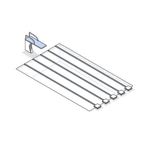 Schwimmbadspuren isometrisch PNG-Design