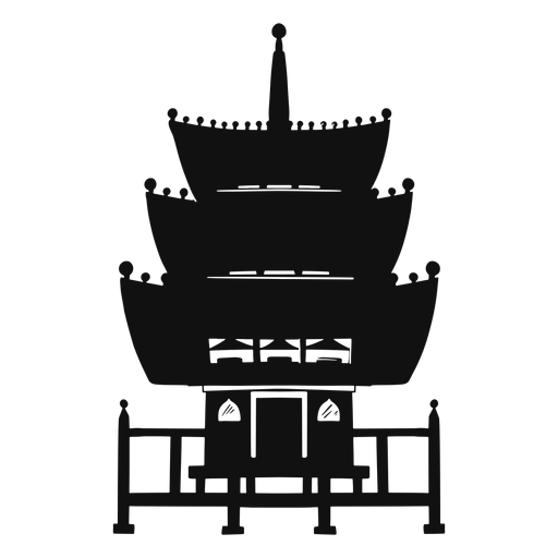 Temple silhouette PNG Design