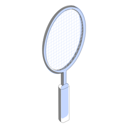 Raqueta de tenis isométrica Diseño PNG