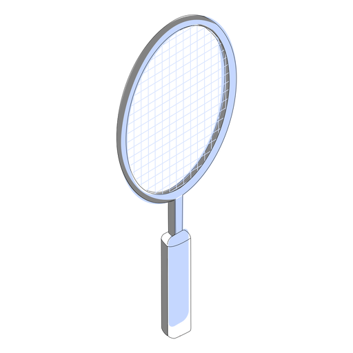 Raqueta de tenis isométrica Diseño PNG
