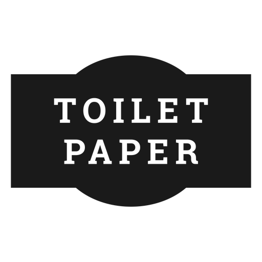 Toilet paper label