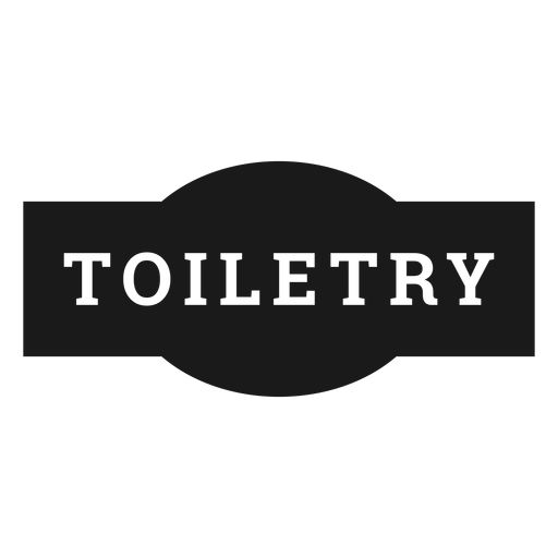 Toiletry label PNG Design