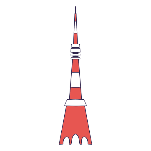 Tokyo Tower Duotone PNG-Design