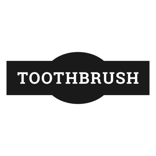Etiqueta de cepillo de dientes Diseño PNG