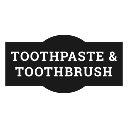 Etikett für Zahnpasta und Zahnbürste PNG-Design