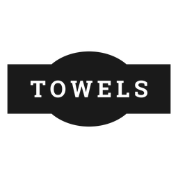 Etiqueta de toallas Diseño PNG