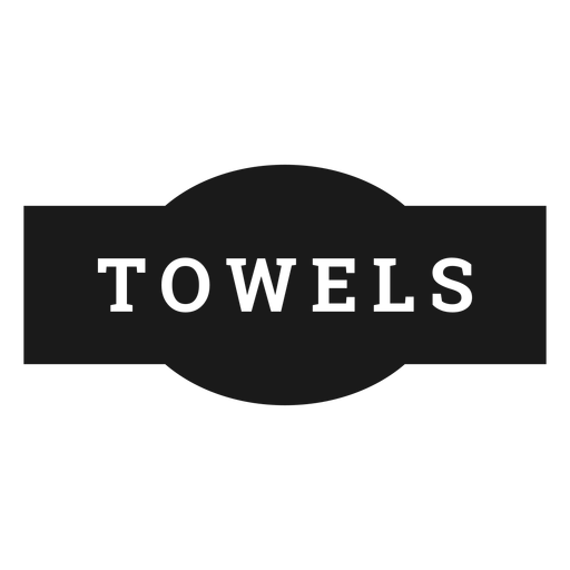 Etiqueta de toallas Diseño PNG