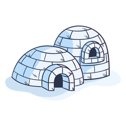 Two floor igloo illustration PNG Design