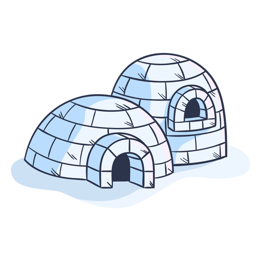 Two floor igloo illustration