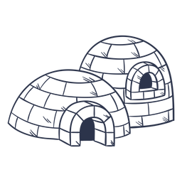 Zweistöckiger Igluschlag PNG-Design